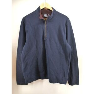 Tailor Vintage 1/4 Zip Sweater Men's‎ Size XL Blue  Knit